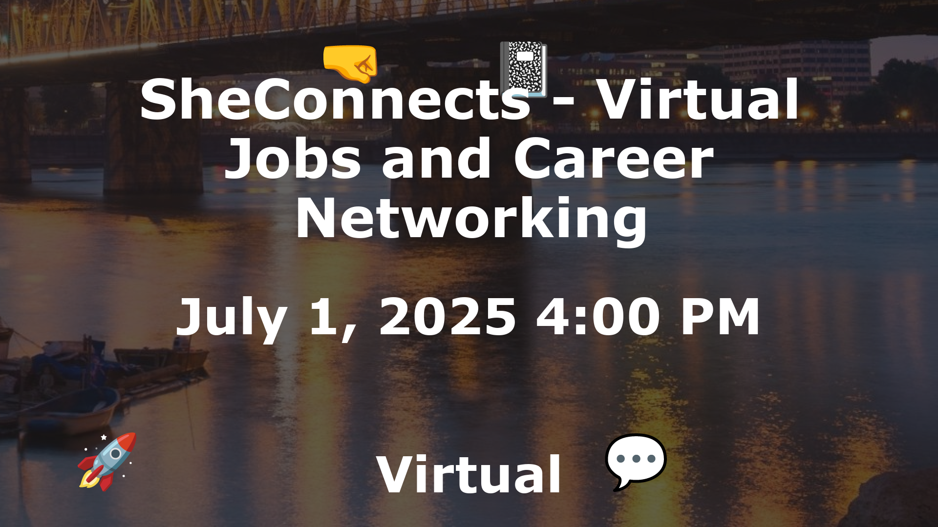 SheConnects - Virtual Jobs and Career Networking event image